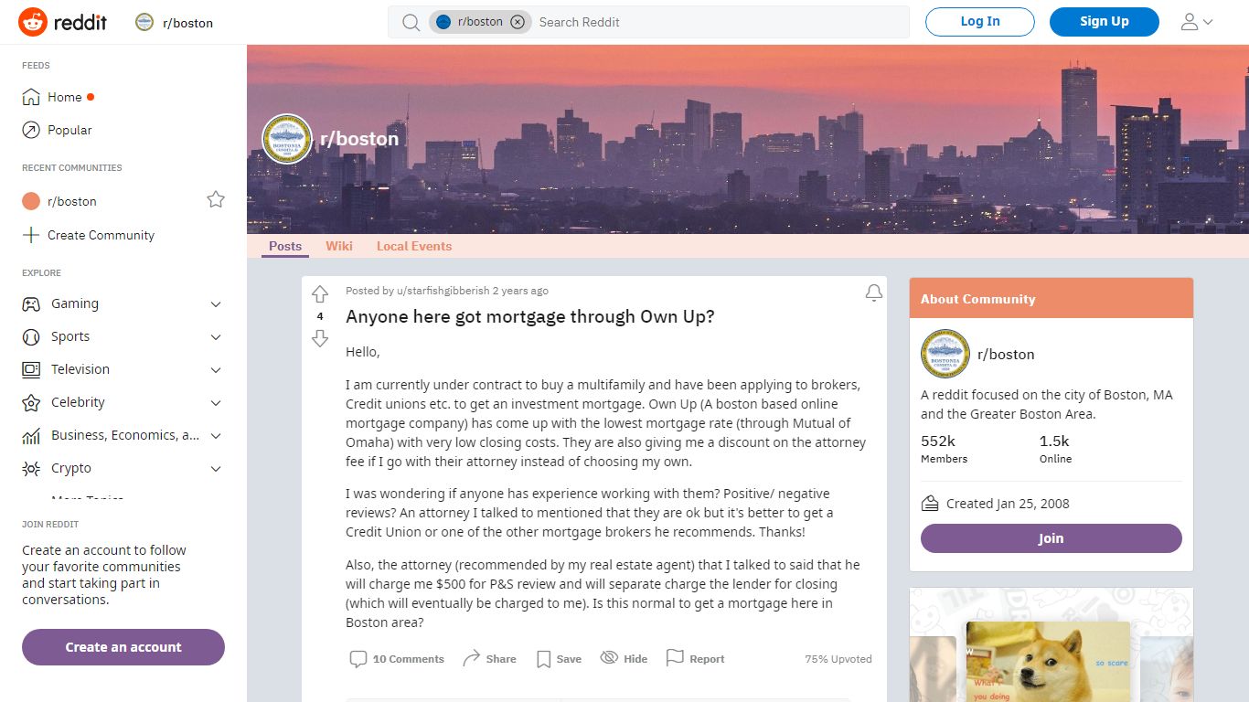 Anyone here got mortgage through Own Up? : boston